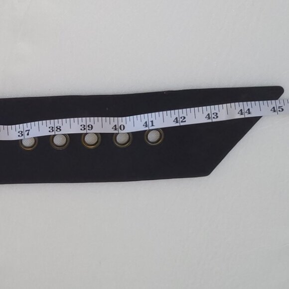 Stretchy Statement Piece Belt Oversized Brass Gold Buckle Plus Size NWT - Picture 6 of 7